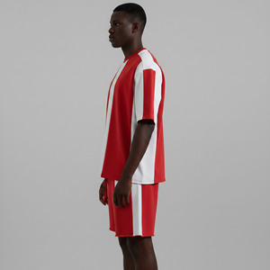 Nouvel Arrivage 2026 – Ensemble Homme Streetwear Écologique en Coton Uni avec Logo Sérigraphié Personnalisé pour l'Été - Product Image 2