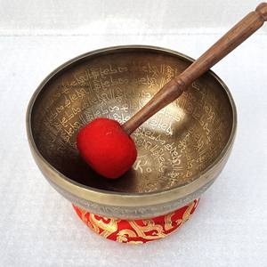High Quality Handmade <b>Bronze</b> Singing Bowl Customized Tibetan Alloy Metal Meditation Sound Bowl Hand hammered Manufacturer - Product Image 1