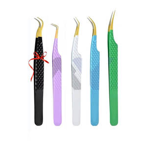 Pinzas Clásicas para Extensión de Pestañas, Suministros Profesionales para Pestañas, Pinzas para Extensión de Pestañas con Logotipo Personalizado, Juego de 4 Piezas - Product Image 1