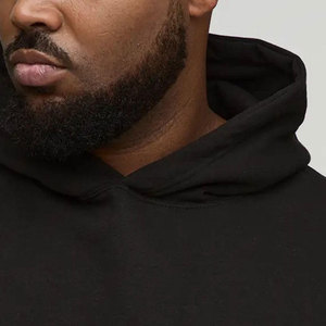 Men's Black Oversized Hoodie Eagle Back Design Streetwear Style 100% Cotton Knitted Regular Fit Autumn Wear Digital Eco-Friendly - Product Image 4