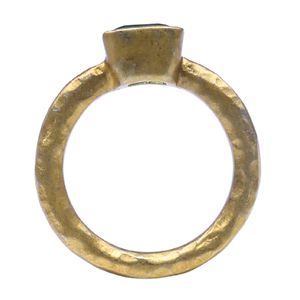 Wedding Wear 925 Sterling <b>Silver</b> Gold Plated Jewelry <b>Emerald</b> Diamond Gemstone Women Wear Classic <b>Ring</b> - Product Image 5