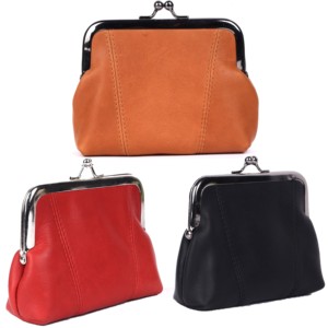 กระเป๋าสตางค์หนังแท้สำหรับผู้หญิง ดีไซน์เนอร์ พร้อมช่องใส่เหรียญ - Product Image 1