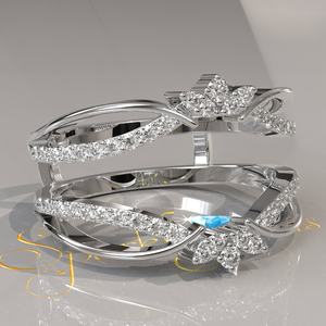 Customizable Ring Enhancer, Aggie Ring <b>Wrap</b>, Diamond Ring <b>Wrap</b>, Moissanite Matching Ring, Eternity Ring, Diamond Eternity Band - Product Image 4