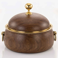 Plat de service en bois de luxe, durable et écologique, chauffe-plat à motif géométrique doré, compatible gaz et induction, pour four