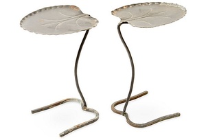Handcrafted Metal Pedestal Drink Stand With Circular Base <b>Copper</b> Look Eco Friendly Living Room Side <b>Table</b> - Product Image 5