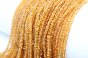 ลูกปัดพลอยโกเมนแบบเหลี่ยมเพชรพลอยขนาด3-4มม. ลูกปัดโกเมน spessartite สำหรับทำเครื่องประดับ - Product Image 3