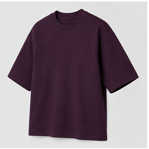 T-shirt Homme Col Rond Manches Courtes Surdimensionné en Coton Épais Structuré Personnalisé MTS-OVR-0040 - Product Image 4