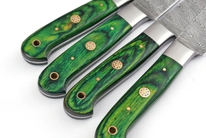 Handmade Carbon Steel Chef <b>Knife</b> <b>Set</b> 5 Pieces Razor <b>Sharp</b> Forged Customizable Sustainable Wood - Product Image 4