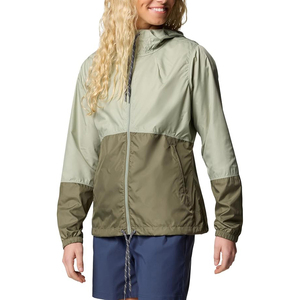 Windbreaker Plus Size <b>Coral</b> Color Block Hooded Drawstring Breathable Lightweight Outdoor Zip Up Ladies <b>Jacket</b> - Product Image 3