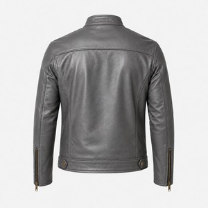 Champ King VESTE EN CUIR PREMIUM DE HAUTE QUALITÉ POUR HOMMES Automne Coupe-Vent Col Montant Très Élégante et Tendance - Product Image 2