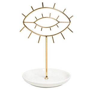 Support de présentation de bijoux, support à bijoux en or, présentoir à colliers, présentoir à bijoux en métal, support à bijoux avec base en marbre - Product Image 5