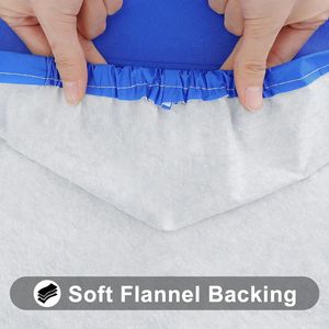 ผ้าคลุมโต๊ะพับได้รูปสี่เหลี่ยมผืนผ้าขนาด 6 ฟุต ผ้าคลุมโต๊ะแบบยืดหยุ่น ด้านหลังเป็นผ้าฟลานเนล ไวนิลกันน้ำ เช็ดทำความสะอาดได้ - Product Image 2