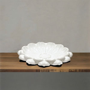 Bol en marbre de lotus de fabrication indienne de qualité supérieure, petite pièce décorative idéale pour les espaces domestiques contemporains, ajoutant une élégance moderne en gros - Product Image 2