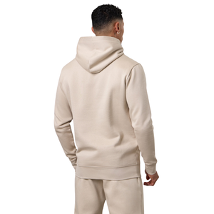 Mens Beige Fleece Hooded <b>Tracksuit</b> Casual Athletic Gymwear Jogger Set Streetwear Winter Activewear Outfit - Product Image 2