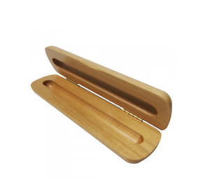 Promotional Gifts Wood Pen Box 2 Slot Stationary Holder Engraved Design Wood Ballpoint Pen Box - Product Image 5