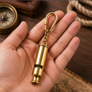Sifflet en laiton EDC, porte-clés de sécurité, plus fort, léger, survie, randonnée, camping, dressage d'animaux, non étanche - Product Image 5