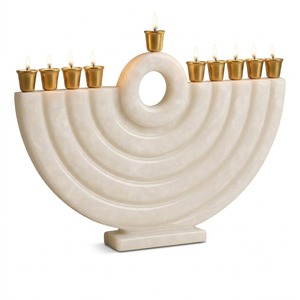 Ménorah Rouge Moderne de Hanouka à 9 Branches, Support Décoratif pour Bougies Judaïques, Idéal pour les Activités Religieuses - Product Image 6