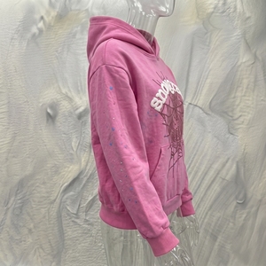 เสื้อฮู้ดโอเวอร์ไซส์ Snowgrace Winter Pink ซิปหน้า ผ้าเฟรนช์เทอร์รี่ 80% คอตตอน 20% โพลีเอสเตอร์ กระเป๋าปักลาย สไตล์ลำลอง ใส่ได้ทั้งชายและหญิง - Product Image 2