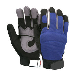 Gants de mécanicien en cuir de qualité supérieure avec une bonne adhérence, rembourrés et doux pour les écrans, sans latex, gants de sécurité - Product Image 3