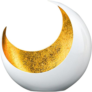 Support de bougie chauffe-plat décoratif bohème en métal, forme ovale, doré à l'intérieur, pour Noël - Product Image 5