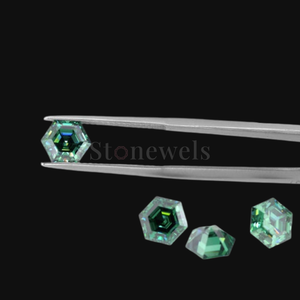 เพชรรูปหกเหลี่ยมสีเขียวขายส่ง เพชรสร้างในห้องปฏิบัติการ DEF VVS VS รับรองโดย IGI ผลิตด้วยวิธี HPHT CVD เพชรหลวมสังเคราะห์ ขนาด 1 กะรัต ถึง 4 กะรัต - Product Image 3