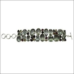 กำไลข้อมือเงินแท้ 925 ประดับพลอยหลากสีสัน ดีไซน์น่ารักจาก 925artpalace - Product Image 1