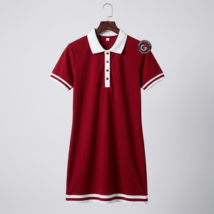 Delta Sorors Embroidery Women Fashion Dress | Red and White Custom logo Sorority Embroidered Ladies Custom Style <b>Top</b> - Product Image 1