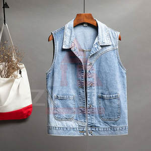 Gilet en jean à bas prix, design personnalisé, haute qualité, prix avantageux, gilets en jean pour hommes, meilleures ventes - Product Image 5