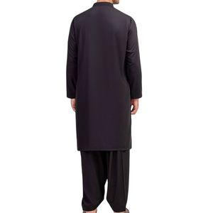 Conjunto de Kurta Pajama Reversible de Algodón para Hombre, Color Granate Oscuro, Tradicional Pakistaní, el Más Vendido, para Ocasiones Casuales y Bodas - Product Image 6