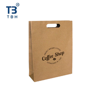 Excelente bolsa de papel con asa en forma de D, 280x280x150mm, ideal para compras, comerciantes, embalaje, proveedores de dropshipping.