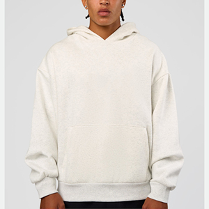 Sweat-shirt à capuche oversize pour homme, couleur unie, coton French Terry, style streetwear décontracté, avec poche, pour l'automne - Product Image 4
