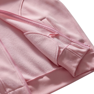 Womens <b>Pink</b> Fleece Zip Up Hoodie Warm Hooded Jacket Soft Winter <b>Sweatshirt</b> Full Zip Front Pockets Ribbed Cuffs Casual Outdoor - Product Image 5