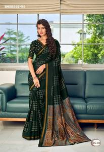 Best Fabric New Variety Premium Collection Cotton Silk with Printed Design <b>Saree</b> & <b>Blouse</b> Collection Worldwide Supplier - Product Image 4