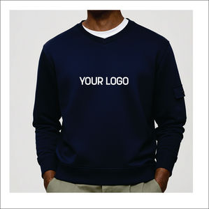 เสื้อสเวตเชิ้ตผ้าฝ้ายคุณภาพพรีเมียมทรงโอเวอร์ไซส์สำหรับผู้ชาย ปักลายตามสั่ง ทรงหลวม สวมใส่สบาย คุณภาพสูง - Product Image 1