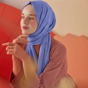 ฮิญาบสำเร็จรูปคุณภาพสูงสุด ปรับแต่งได้ตามต้องการ ผ้าชีฟองหนา ไม่บาง โปร่งแสง พร้อมแม่เหล็ก ขนาด 180x70 ซม. ชุดฮิญาบพรีเมียม - Product Image 4