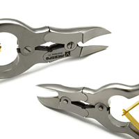 Coupe-ongles Cantilever Gold robuste en acier inoxydable courbé pour ongles incarnés, instruments de podologie à double action