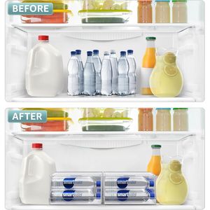 Organisateur de réfrigérateur empilable pour 9 bouteilles, porte-bouteilles avec couvercle pour le rangement au réfrigérateur - Product Image 5