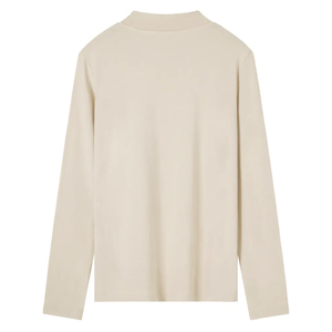 Camiseta Básica Premium de Algodón con Cuello Alto y Manga Larga para Hombre, Lavado Ácido, Lisa, con Logotipo Personalizado, Proveedor al por Mayor - Product Image 2