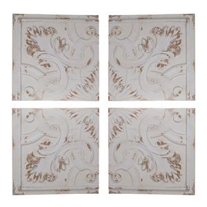 S/4 pannelli quadrati in legno invecchiato 17.5x17.5 pollici per l'arredamento della casa - Product Image 2