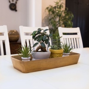 Bandeja Rectangular de Madera de Acacia Natural |   Jardinera de Madera Hecha a Mano al por Mayor - Product Image 1