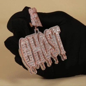 Water Drop Custom Latter <b>Pendant</b> VVS Moissanite Iced Out <b>Pendant</b> Hip Hop <b>Pendant</b> 925 <b>Silver</b> Two Tone <b>Initial</b> Latter <b>Pendant</b> - Product Image 5