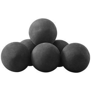 Bolas de Fuego de Cerámica de 5 Pulgadas, 6 Piezas, Piedras de Lava Reutilizables para Uso en Interiores y Exteriores, Rocas Decorativas para Fogatas - Product Image 1