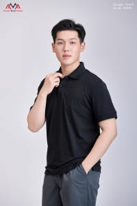 Camisa Casual de Manga Corta, 60% Algodón + 40% Poliéster, 200 Gramos, Cierre de Botones, Corte Regular, Color Negro, Hecha en Vietnam, Tejido de Punto FMF - Product Image 5