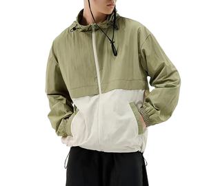 Veste de pluie imperméable à logo personnalisé, respirante, légère, coupe-vent en nylon à séchage rapide, veste d'extérieur pour hommes - Product Image 1