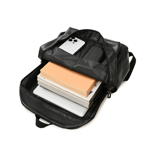 PU Leather Oxford Fashion Anti-Theft <b>Laptop</b> <b>Backpack</b> Zipper Large Capacity (20-39L) Unisex for Office School Use 15" Computer - Product Image 2