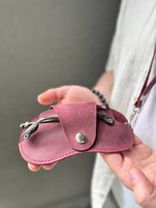 Genuine Leather <b>Glasses</b> Pouch Luxury Soft Cowhide Spectacles <b>Case</b> Slim Handmade Sunglasses Cover Travel Bag LGC-0043 - Product Image 4