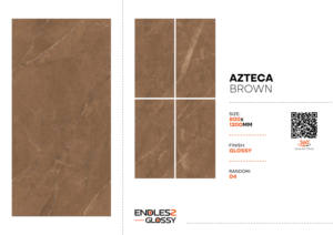 Azulejos de porcelana esmaltada de aspecto lujoso de 2x4 pies, color marrón Azteca, con brillo continuo, elegantes y de 600x1200 mm para sala de estar y dormitorio. - Product Image 2