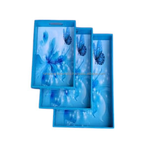 Bandeja de servicio de madera Premium más vendida, forma rectangular para café y decoración de comedor, disponible a precio de mercado de mayorista - Product Image 6