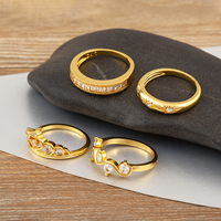 Bague QIKU en cuivre plaqué or vintage, motif cœur et étoile, petite, tendance, pas chère, empilable, décontractée, pour les vendeurs e-commerce