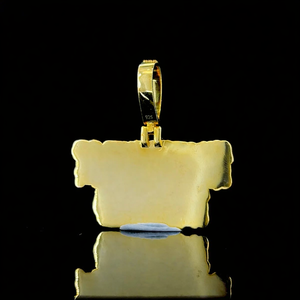 Pendentif personnalisé SHREYA DIAM en moissanite sertie de micro-pavés, argent 925, coupe ronde, unisexe, charme de luxe plaqué or rose - Product Image 3